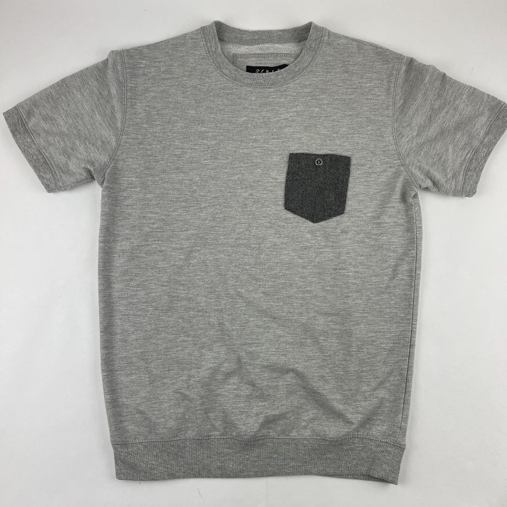 21 Men Sweatshirt Mens Small Gray Pocket